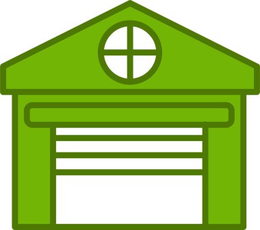 Bir Garaj simgesinin vektör illüstrasyonu 