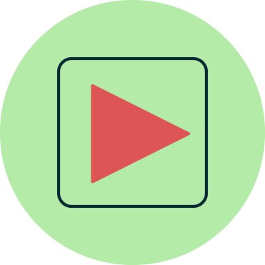 Oynayın. Web simgesi basit illüstrasyon 