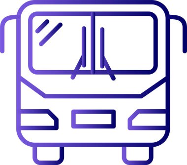 Otobüs. Web simgesi basit illüstrasyon 