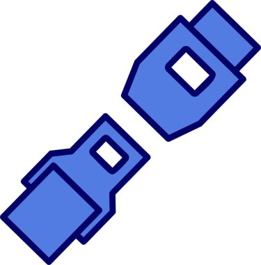 Emniyet kemeri. Web simgesi basit tasarım