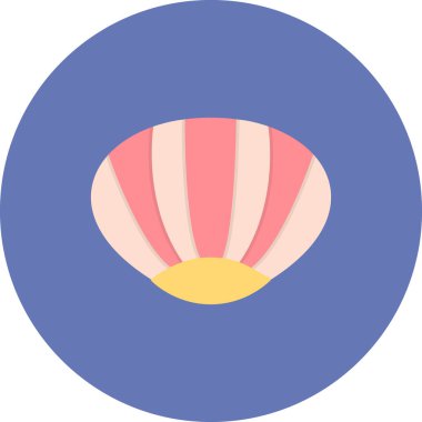 Deniz tarağı. Web simgesi basit tasarım