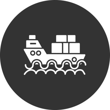 Gemi simgesi vektör illüstrasyonu