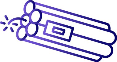 Dinamit gibi. Web simgesi basit illüstrasyon