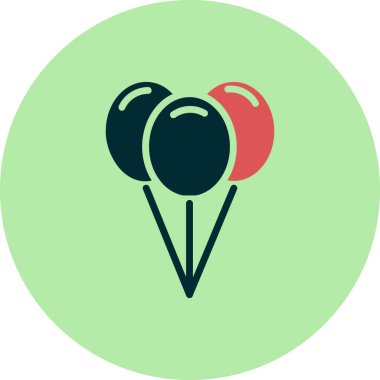 Balonlar. Web simgesi basit illüstrasyon 