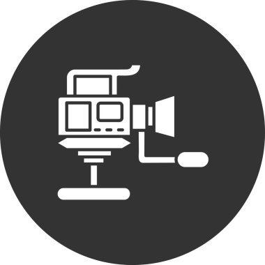 kamera, film, aygıt, aygıt düz renk ikonu vektörü