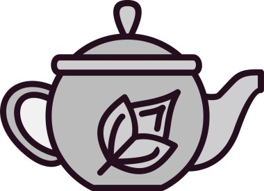 çaydanlık simgesi, basit tasarım