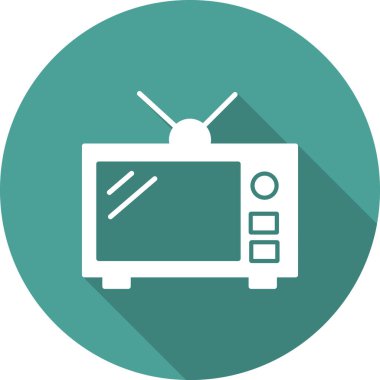 Eski televizyon. Web simgesi basit illüstrasyon