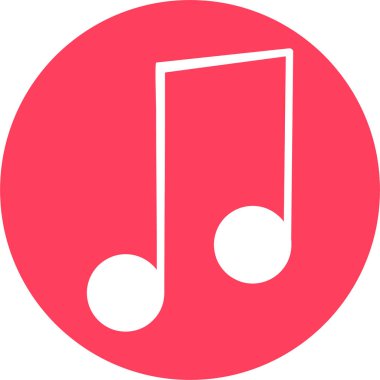 müzik notası ikon vektör illüstrasyonu