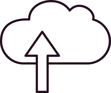 Bulut hesaplama simgesi vektör illüstrasyonu