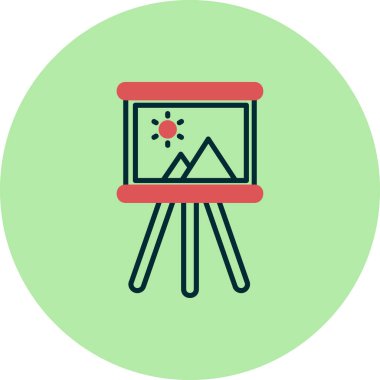 Tuval simgesi vektör illüstrasyonu