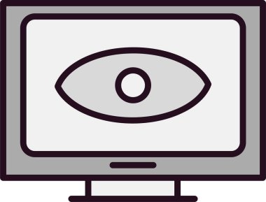 Görsel iletişim ikonu vektör illüstrasyonu