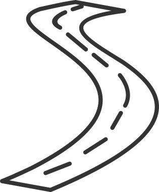 Yol simgesi, vektör illüstrasyonu