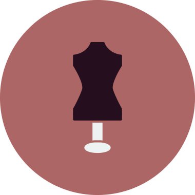 Manken ikonu. Web için kıyafet vektör sembolünün düz çizimi 