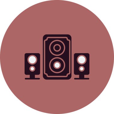 Hoparlörler. Web simgesi basit illüstrasyon