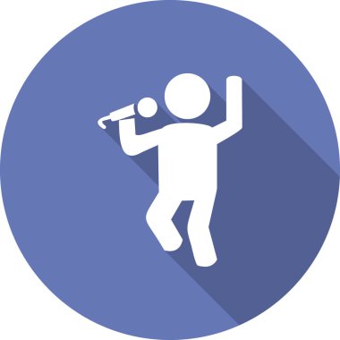 Karaoke simgesi, vektör illüstrasyonu