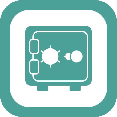 Güvenli kutu simgesinin vektör çizimi