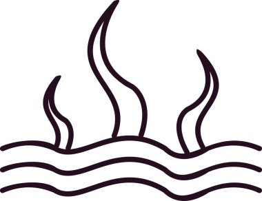 Deniz Otu simgesinin vektör illüstrasyonu