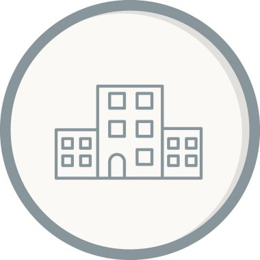 Bina. Web simgesi basit illüstrasyon