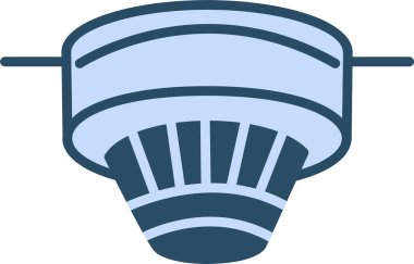 Duman dedektörü simgesinin vektör çizimi