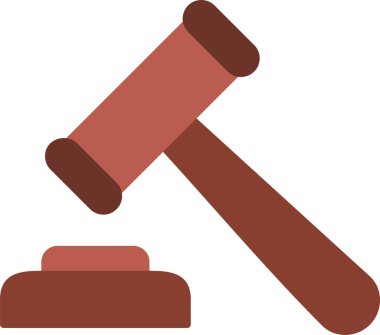 Yargıç Hammer. Web simgesi basit illüstrasyon 