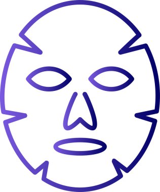 Yüz maskesi web simgesi basit illüstrasyon