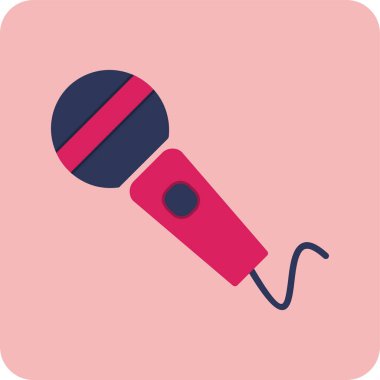 Karaoke simgesi, vektör illüstrasyonu