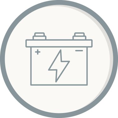 Araba aküsü. Web simgesi basit illüstrasyon