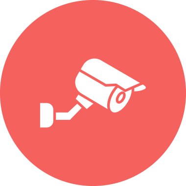 Güvenlik kamerası, güvenlik, güvenlik, araç simgesi. Basit resimleme 