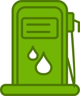 Petrol pompası simgesinin vektör illüstrasyonu 