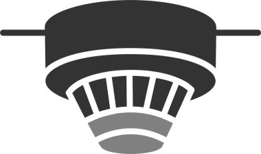 Duman dedektörü simgesinin vektör çizimi