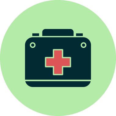 tıbbi ilk yardım kiti vektör simgesi