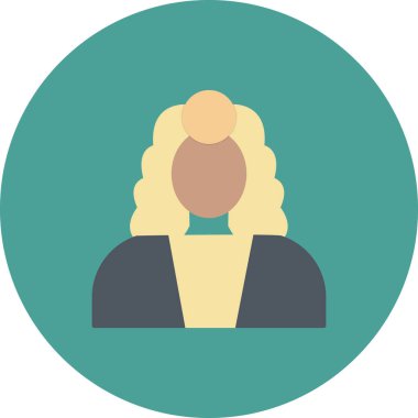 Yargıç. Web simgesi basit illüstrasyon