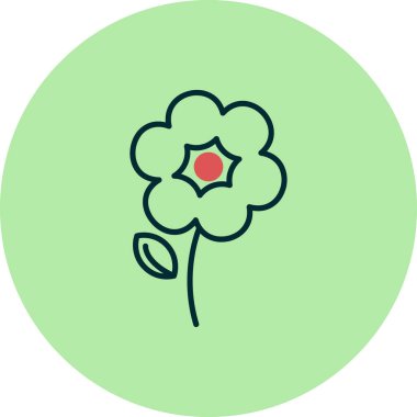 çiçek simgesi vektör illüstrasyonu