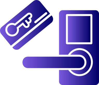 anahtar kartı simgesi vektör çizimi