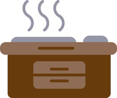 Mutfak sobası. Web simgesi