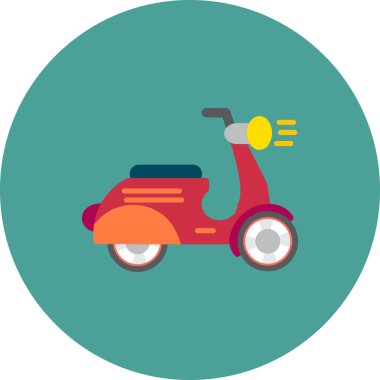 Scooter simgesinin vektör illüstrasyonu