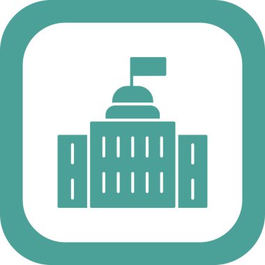 Hükümet binası simgesinin vektör illüstrasyonu