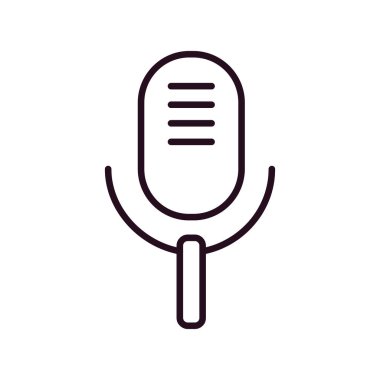 Mikrofon. Web simgesi vektör illüstrasyonu 