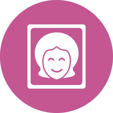 Portre simgesi vektör illüstrasyonu