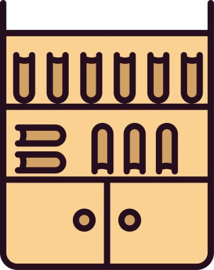 Kitaplık. Web simgesi vektör illüstrasyonu