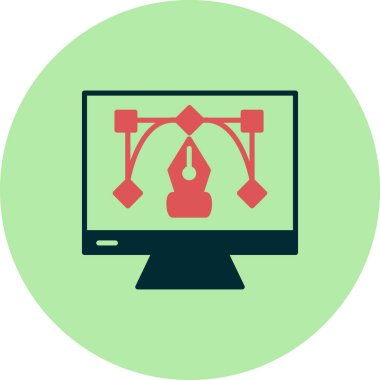 Kalem aleti. Web simgesi basit illüstrasyon