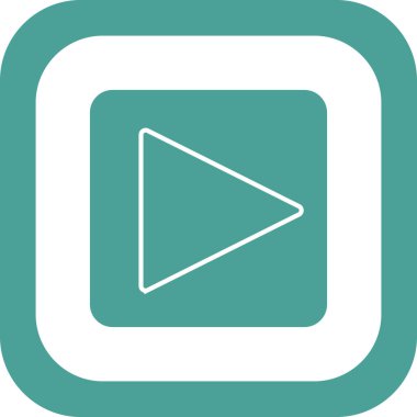 Oynayın. Web simgesi basit illüstrasyon 