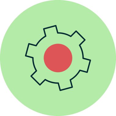 Çarklı. Web simgesi vektör illüstrasyonu ayarlanıyor