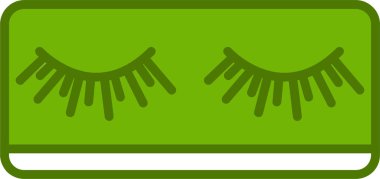 Kirpik simgesi modaya uygun olarak izole edilmiş arkaplan