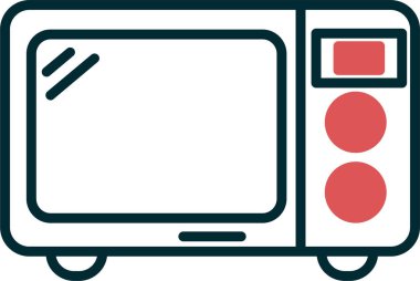 Mikrodalga fırın. Basit resimleme 