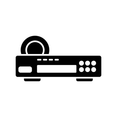 DVD oynatıcı simgesi, vektör illüstrasyonu 