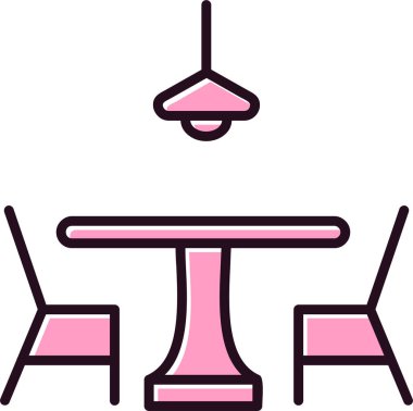 Yemek tablosu vektör çizgisi simgesi