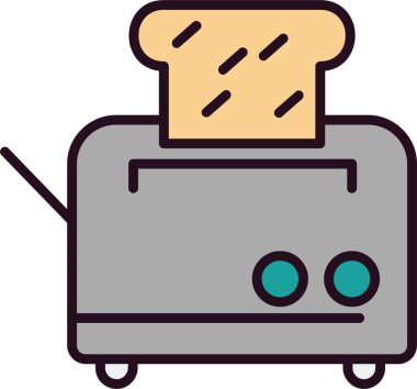 tost makinesi vektör illüstrasyonu