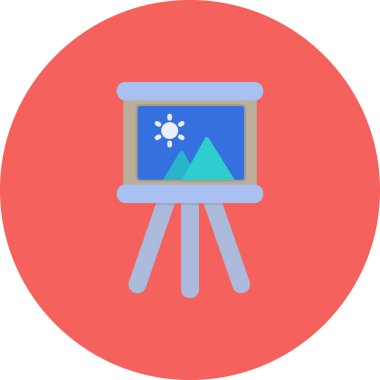 Tuval simgesi vektör illüstrasyonu