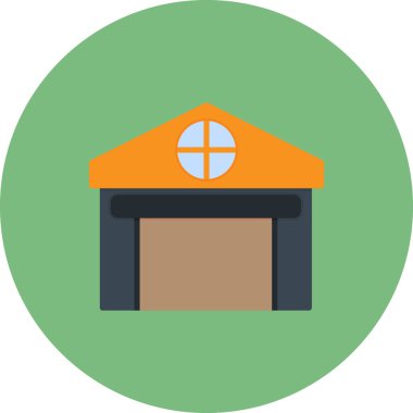 Bir Garaj simgesinin vektör illüstrasyonu 